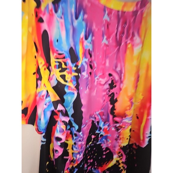 Graffiti Style Colorful Splash 3D Digital Pattern Shirt Graphic Size L Spandex - Picture 5 of 5